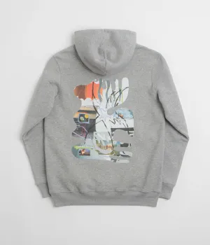 Poetic Collective Shaped Collage Hoodie - Heather Grey