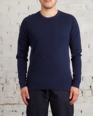 Reigning Champ 1x1 Slub Knit Long Sleeve T-Shirt Navy