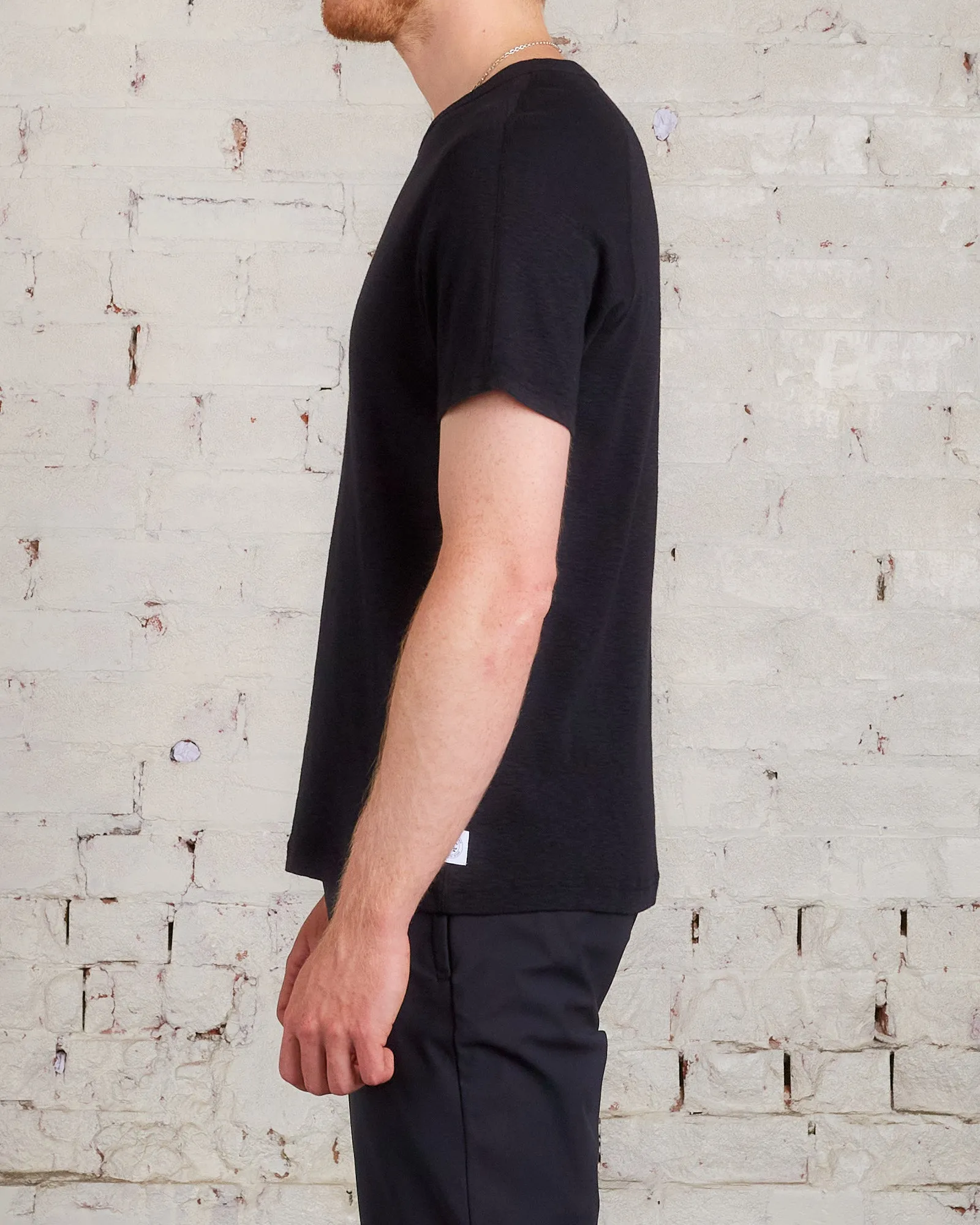 Reigning Champ 1x1 Slub Knit T-Shirt Black