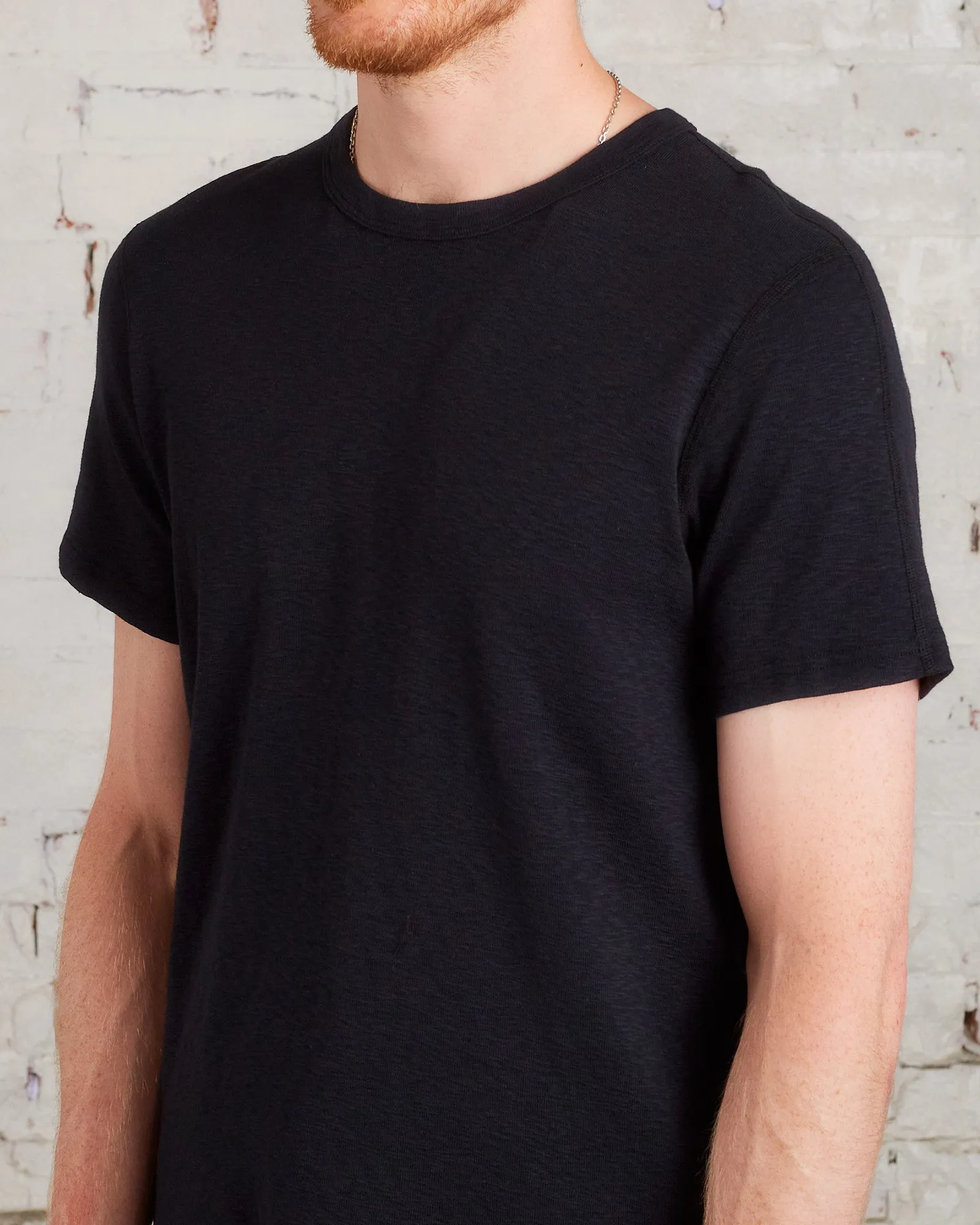 Reigning Champ 1x1 Slub Knit T-Shirt Black