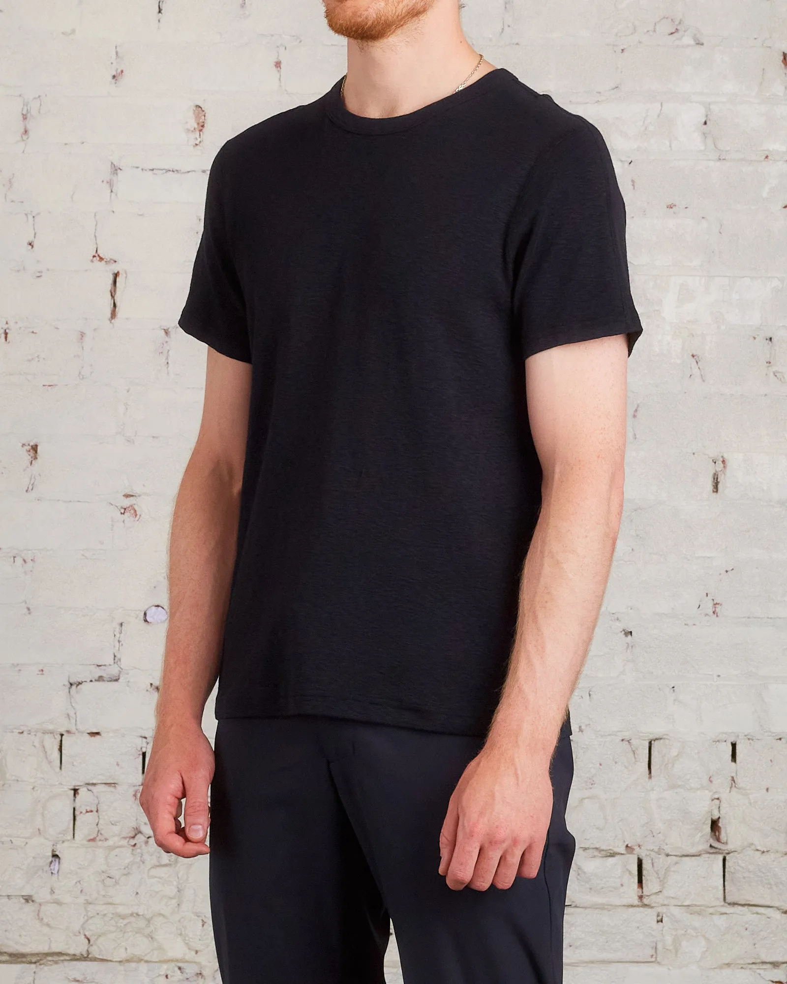 Reigning Champ 1x1 Slub Knit T-Shirt Black