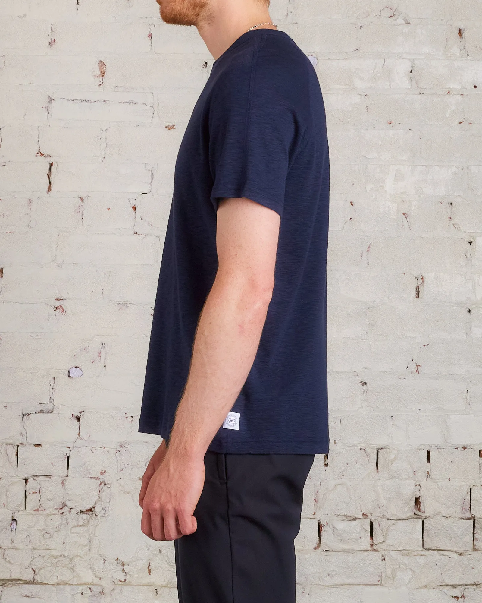 Reigning Champ 1x1 Slub Knit T-Shirt Navy