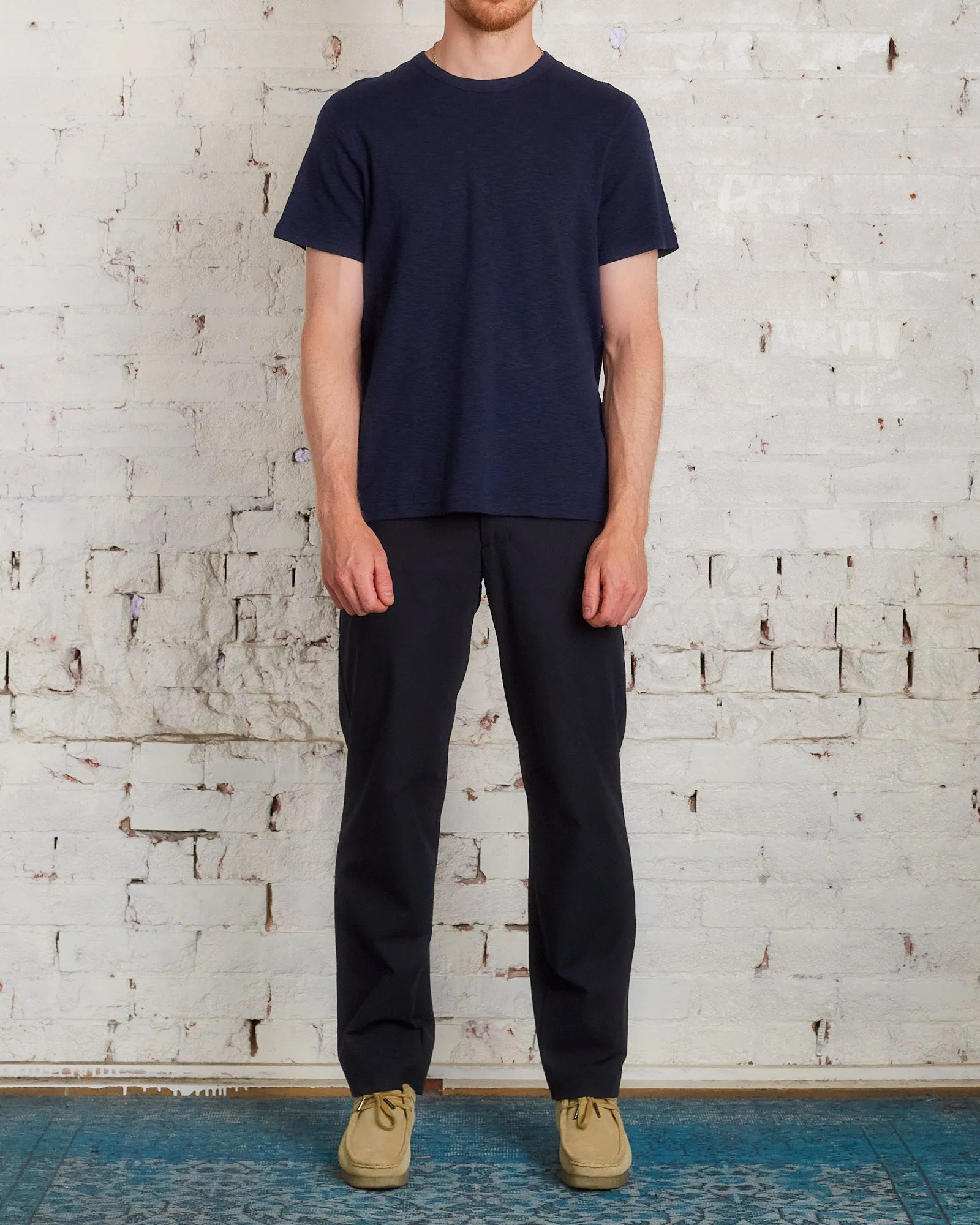Reigning Champ 1x1 Slub Knit T-Shirt Navy