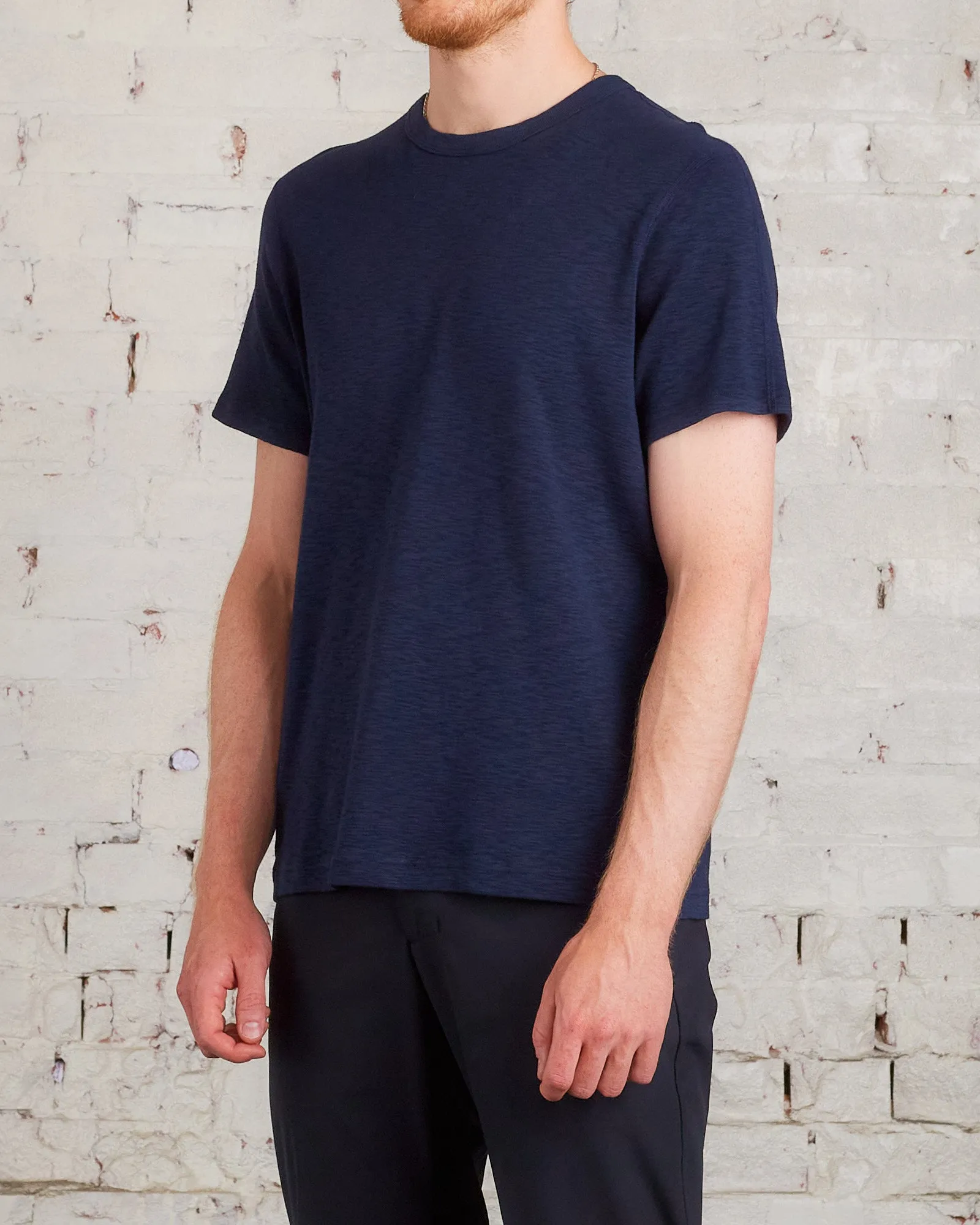 Reigning Champ 1x1 Slub Knit T-Shirt Navy