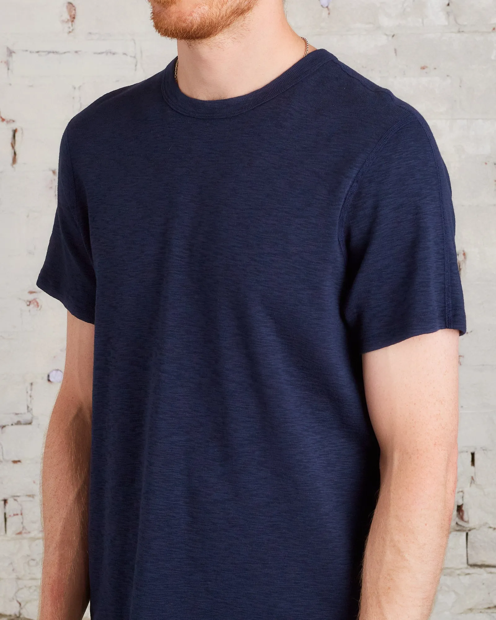 Reigning Champ 1x1 Slub Knit T-Shirt Navy