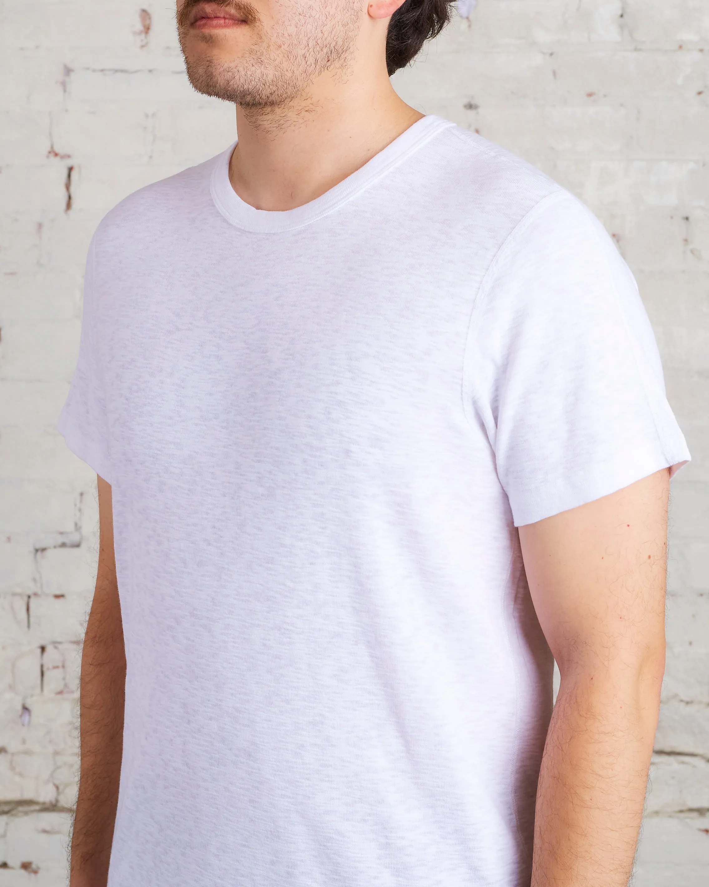 Reigning Champ 1x1 Slub Knit T-Shirt White