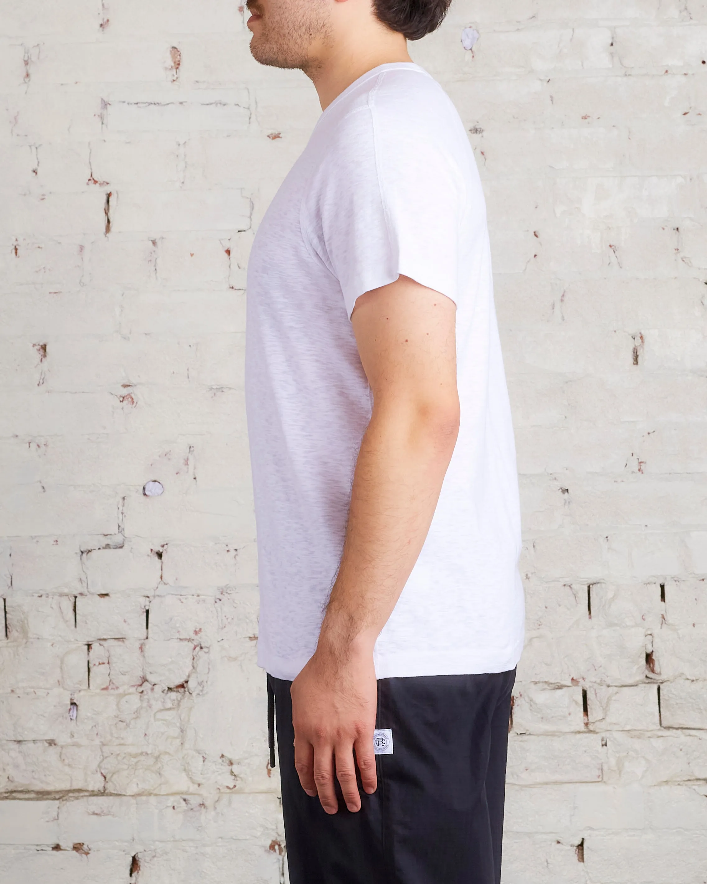 Reigning Champ 1x1 Slub Knit T-Shirt White