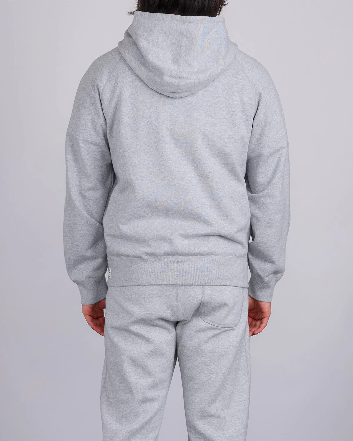 Reigning Champ Midweight Arch Logo Hoodie Heather Grey