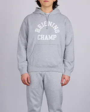 Reigning Champ Midweight Arch Logo Hoodie Heather Grey