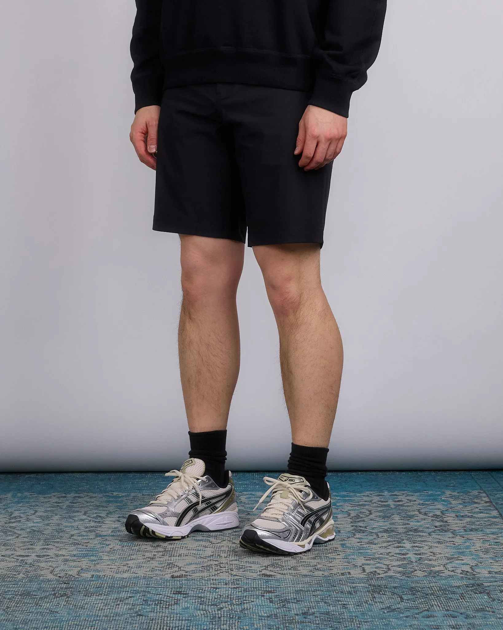 Reigning Champ Stretch Warp Knit Coach's 9 Short Black