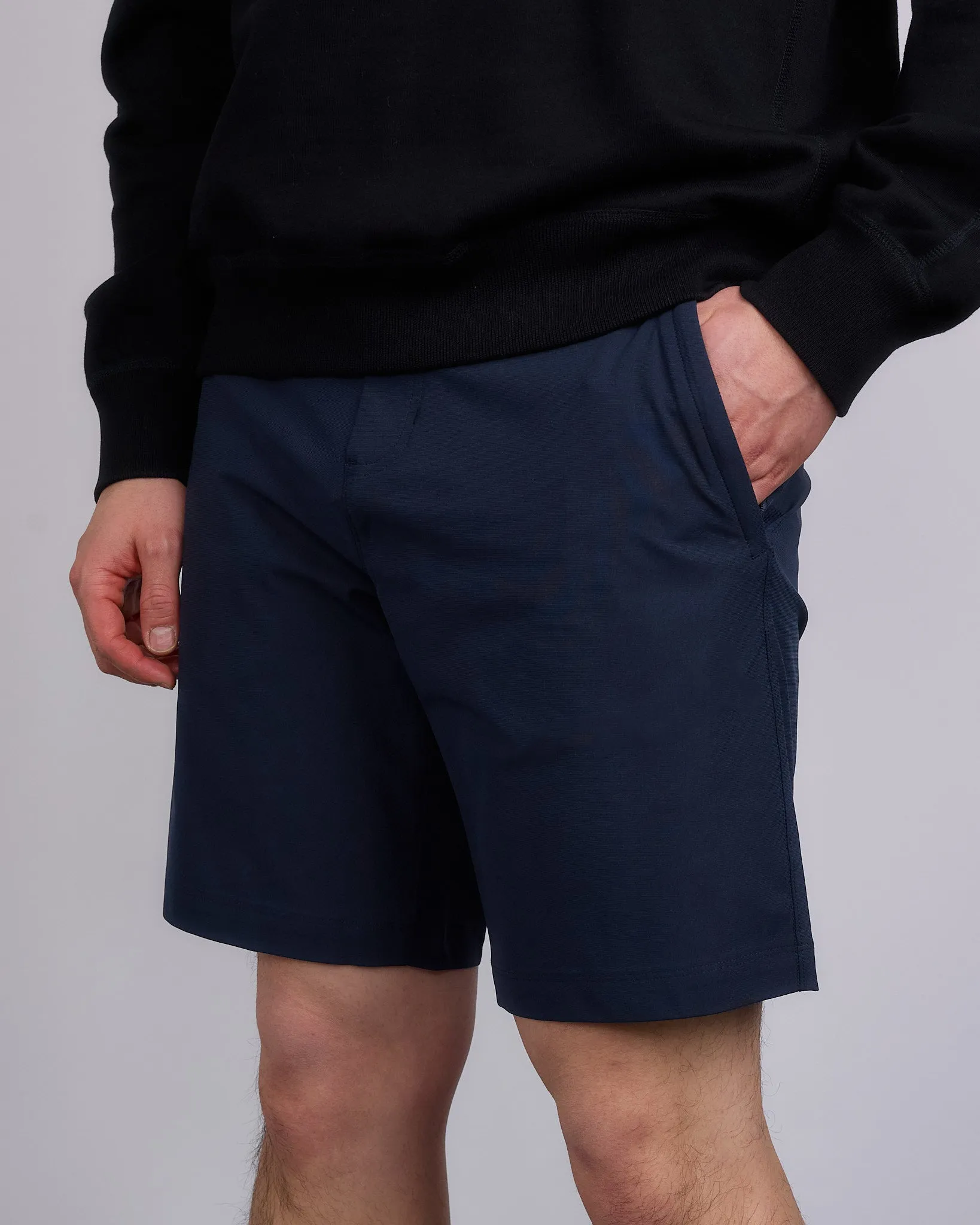 Reigning Champ Stretch Warp Knit Coach's 9 Short Navy