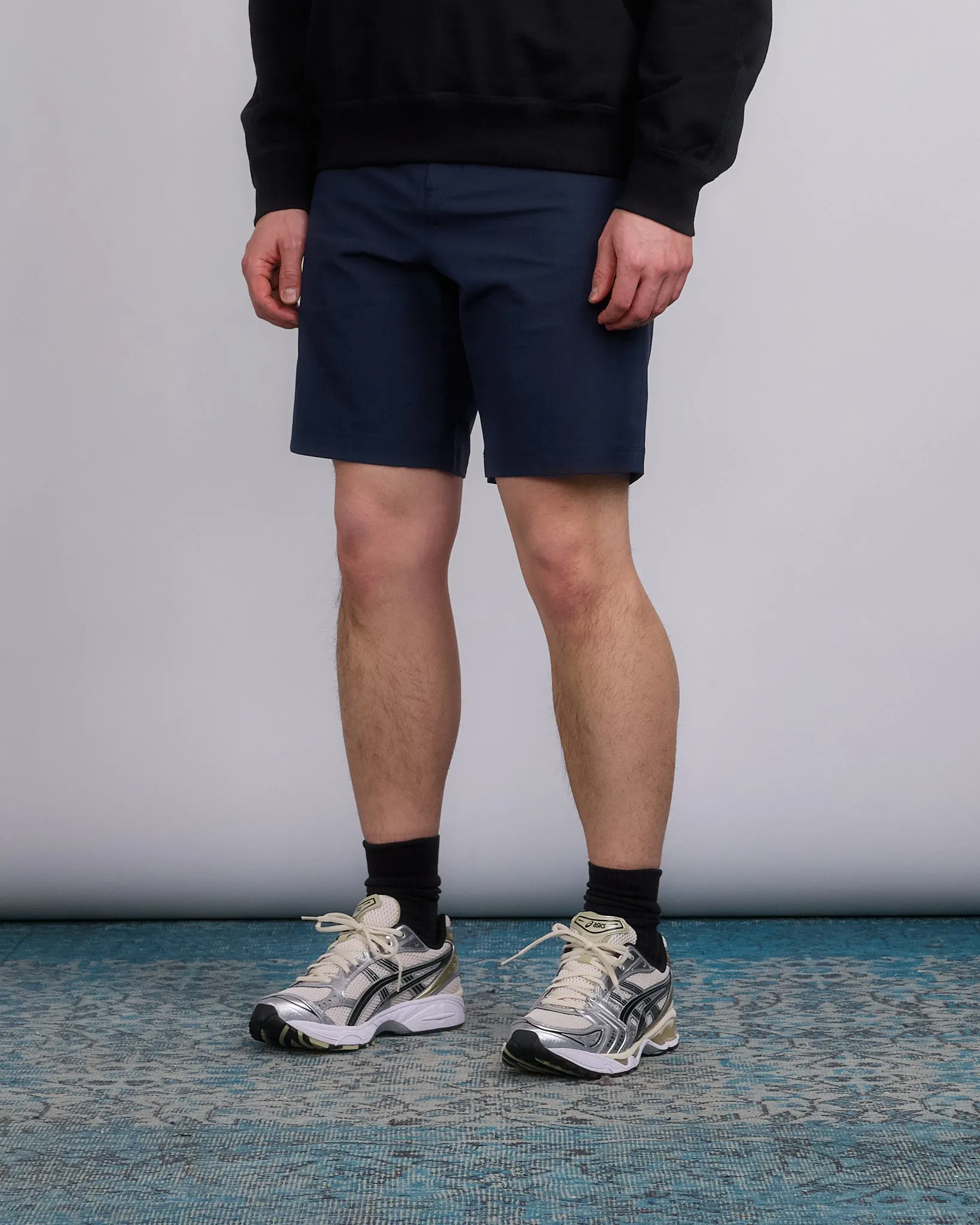 Reigning Champ Stretch Warp Knit Coach's 9 Short Navy