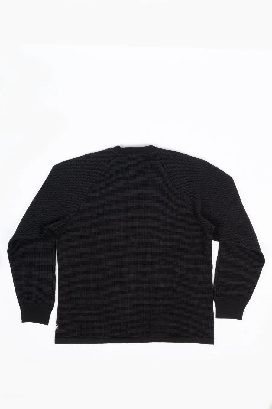 REIGNING CHAMP X JIDE OSIFESO KNIT FLAPBACK WAFFLE MOCKNECK LONG SLEEVE BLACK