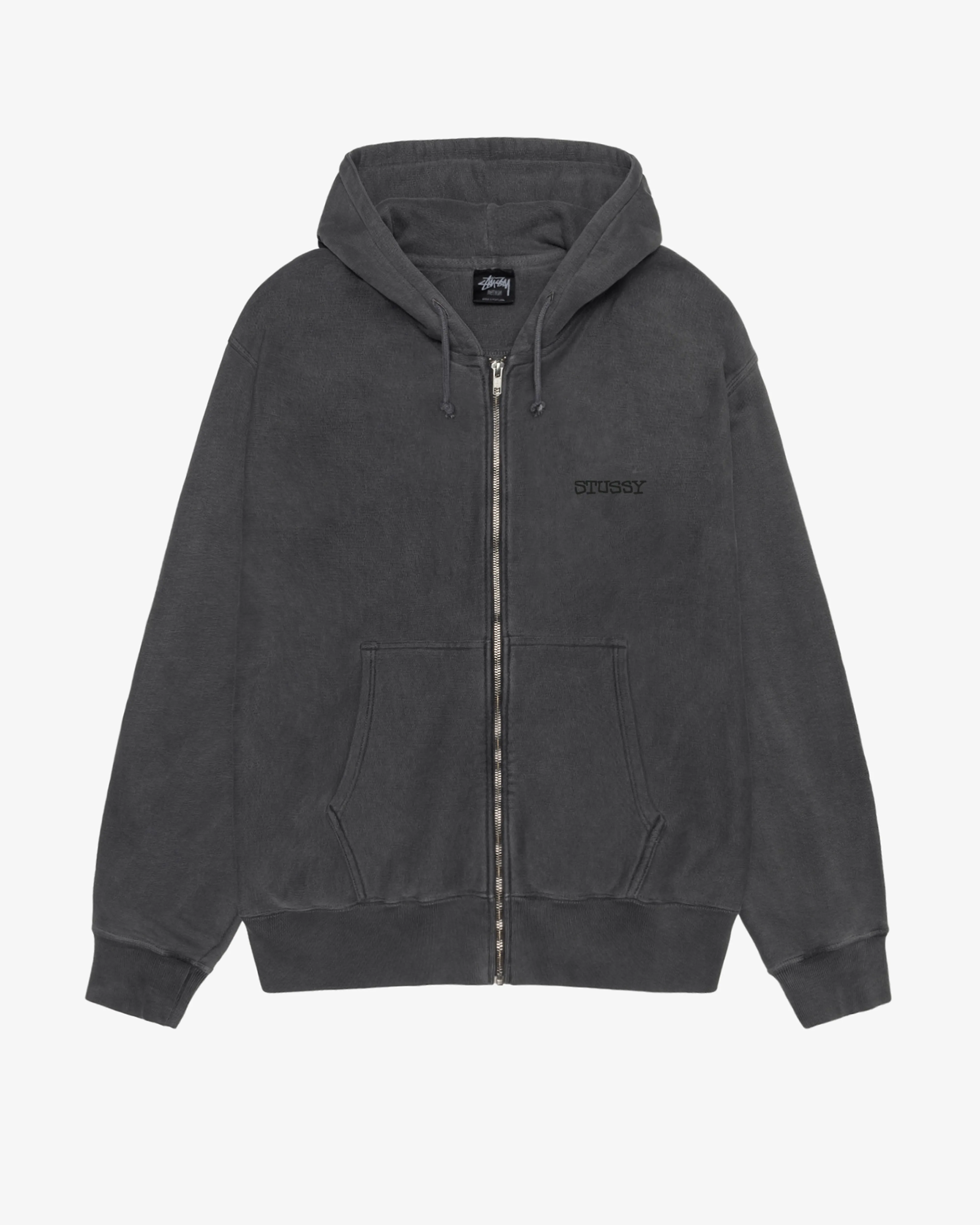 Stssy - Men's Dice Pig. Dyed Zip Hoodie - (Black)