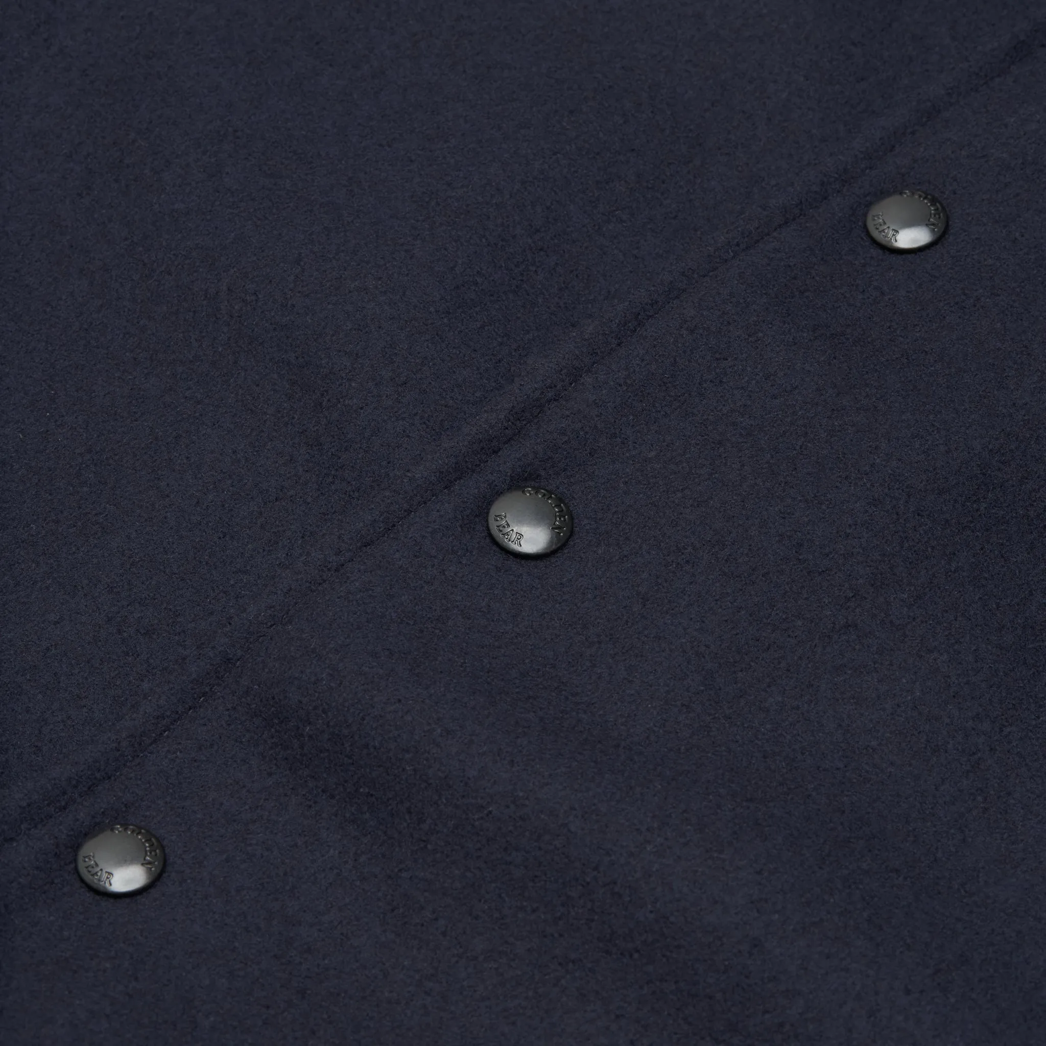 THE ALBANY ANNIVERSARY JACKET - Navy Melton Wool/Mahogany Leather Classic Fit