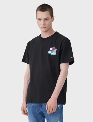 Tommy Hilfiger Jeans Flag Badge T-shirt SS23 (Black)
