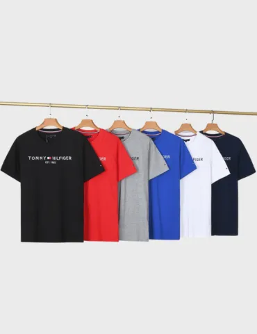 Tommy Hilfiger Organic Cotton Logo T-shirt SS23 (Blue)