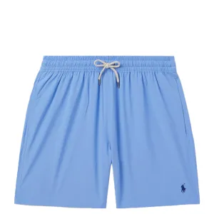 TRAVELER STRAIGHT-LEG MID-LENGTH SWIM SHORTS BLUE