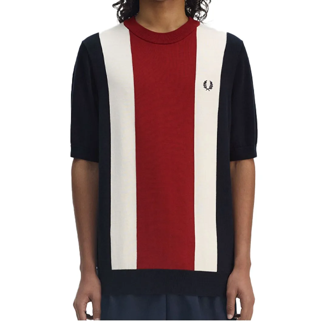 VERTICAL STRIPE KNITTED T-SHIRT