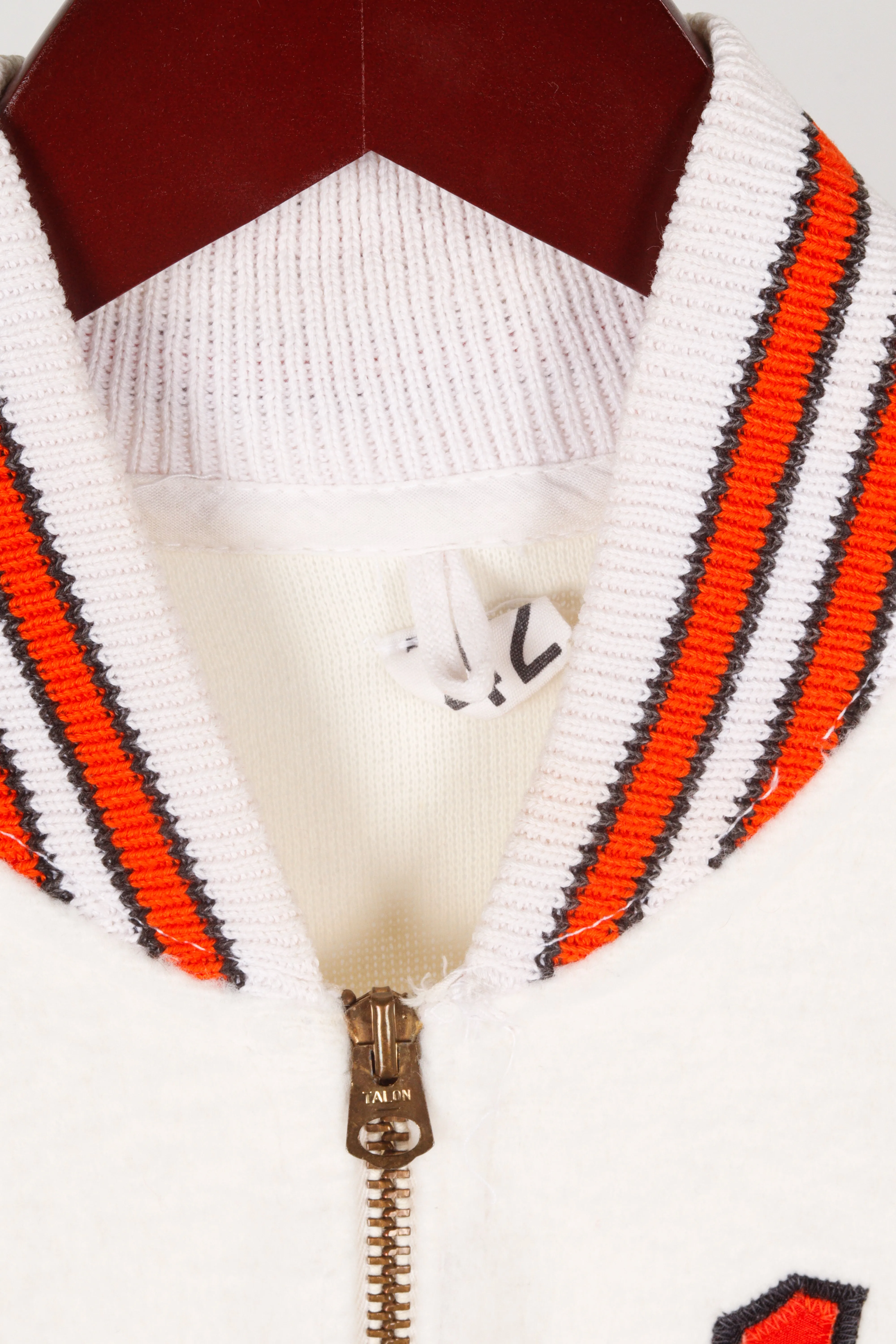 Vintage 50's Powers Athletic '188 O Embroidered' Varsity Half Zip Sweater