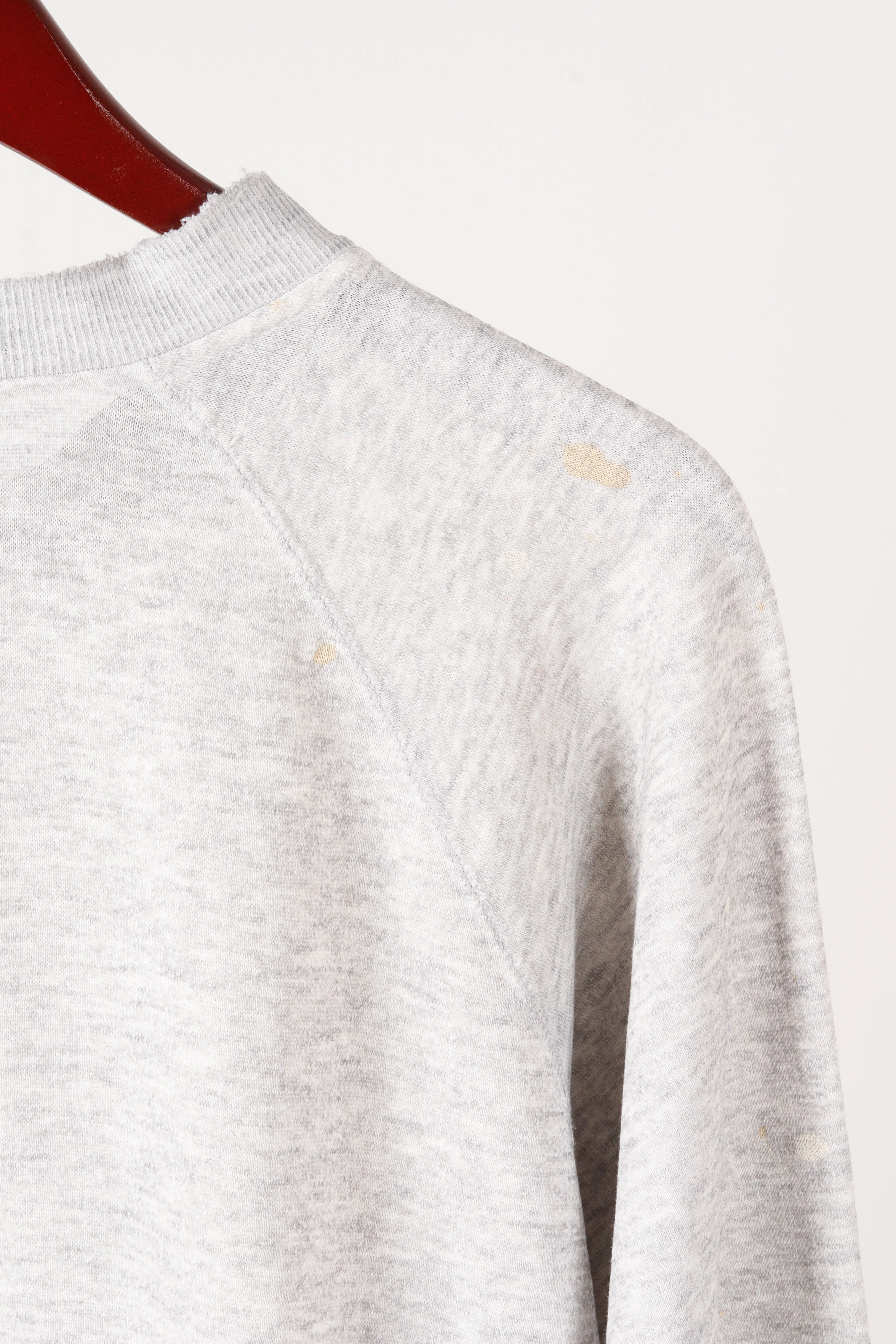 Vintage 80's adidas 'Embroidered Mini Logo' Henley Crewneck Sweatshirt Grey