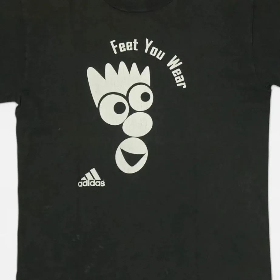 Vintage Adidas Black T-Shirt (M)