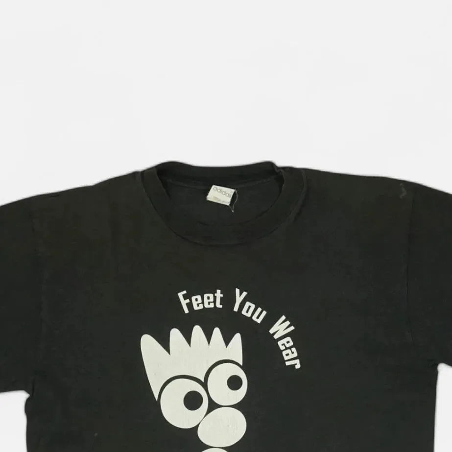 Vintage Adidas Black T-Shirt (M)