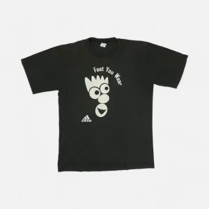 Vintage Adidas Black T-Shirt (M)