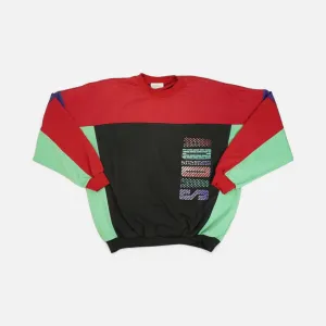 Vintage Adidas Red Colourblock Sweatshirt (L)