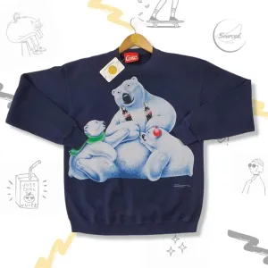 Vintage Coca Cola Bear 1995 Crewneck Graphic Sweatshirt (L)