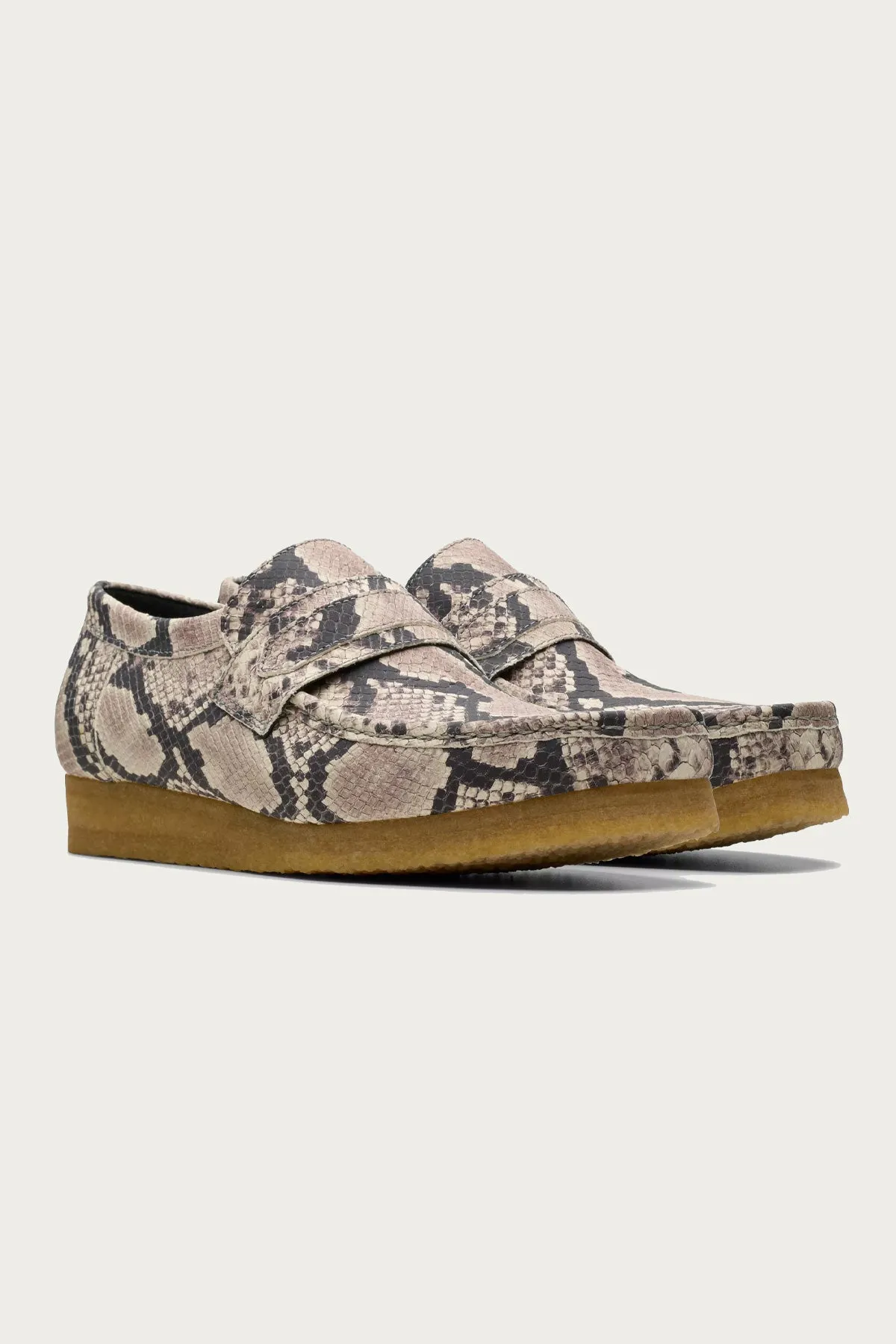 Wallabee Loafer - Grey Snake Leather