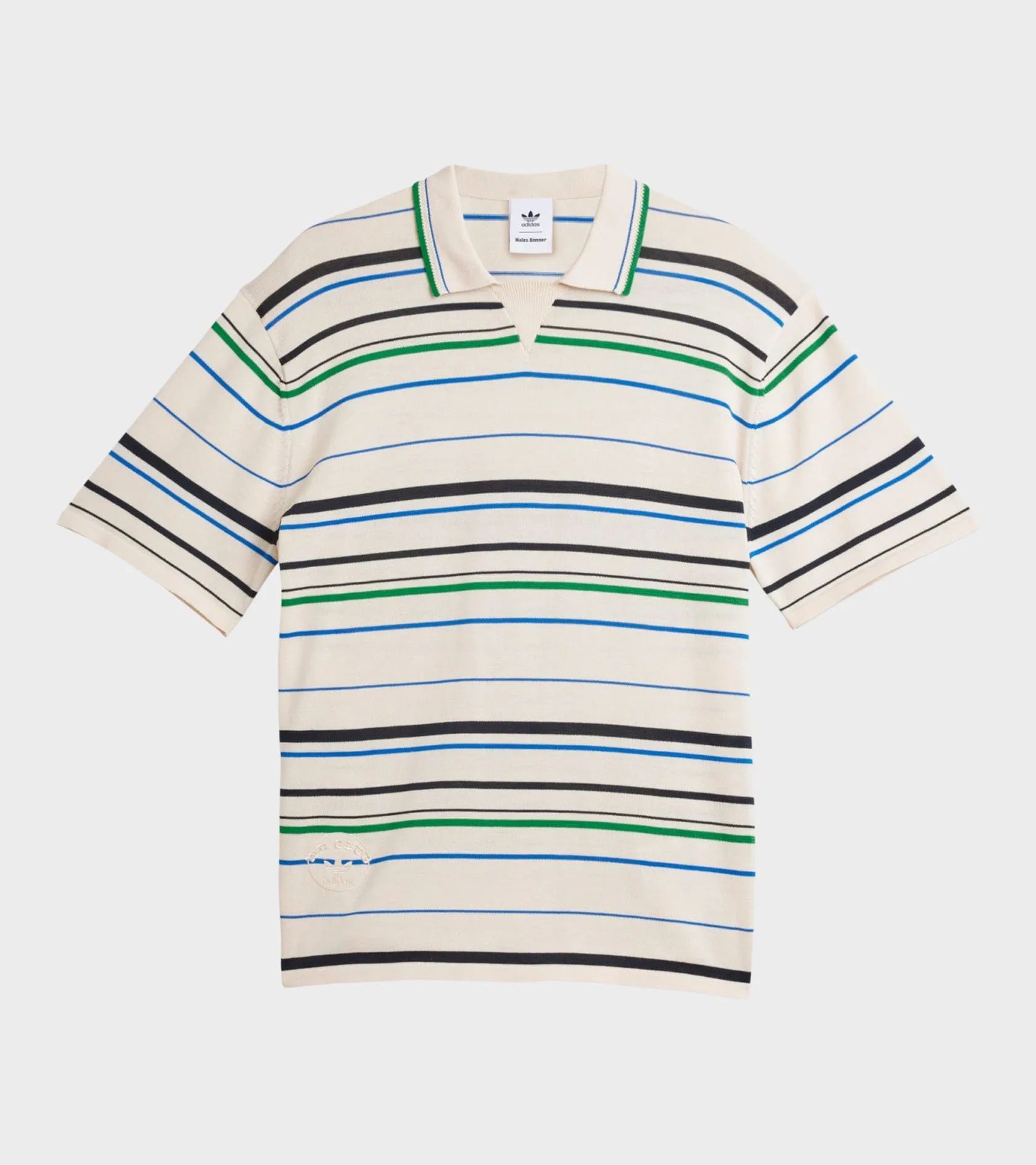 WB Knit Polo Wonder White/Green/Blue