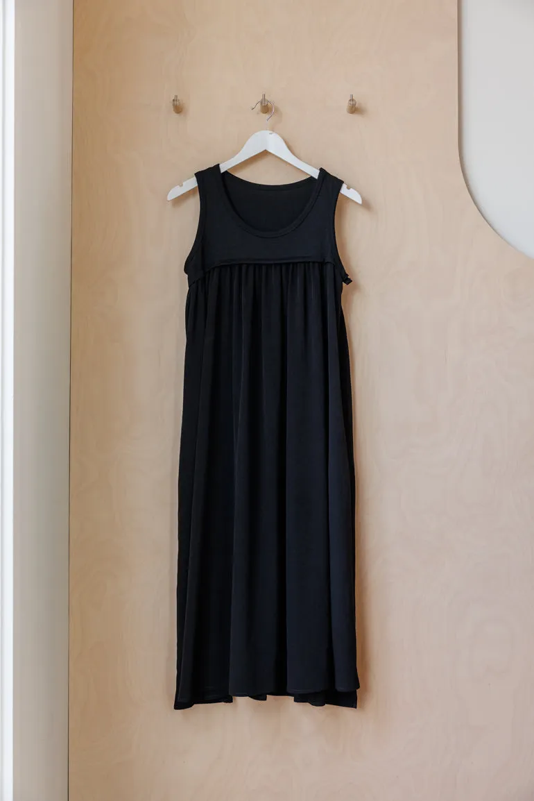 Y's by Yohji Yamamoto Empire Line Dress - Black